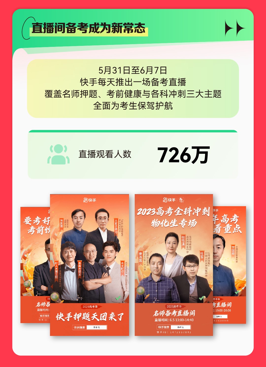 我看App | 2023快手高考数据报告：最受关注的高校Top10出炉