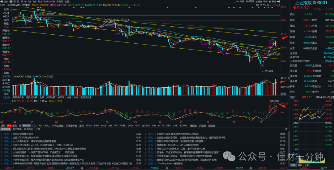 2月月结,一根中阳——漂亮 2月月结,一根中阳——漂亮