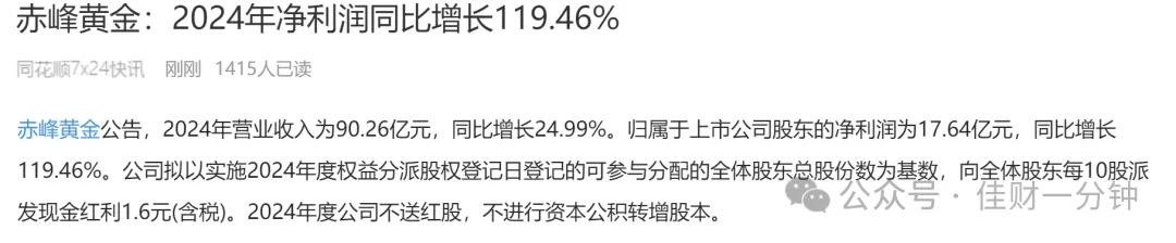 黄金大涨，黄金股业绩暴增