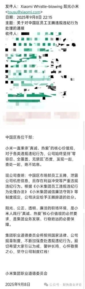 锐思考 | 王腾“陨落”:小米铁腕之下,忠诚与利益的风暴 锐思考 | 王腾“陨落”:小米铁腕之下,忠诚与利益的风暴