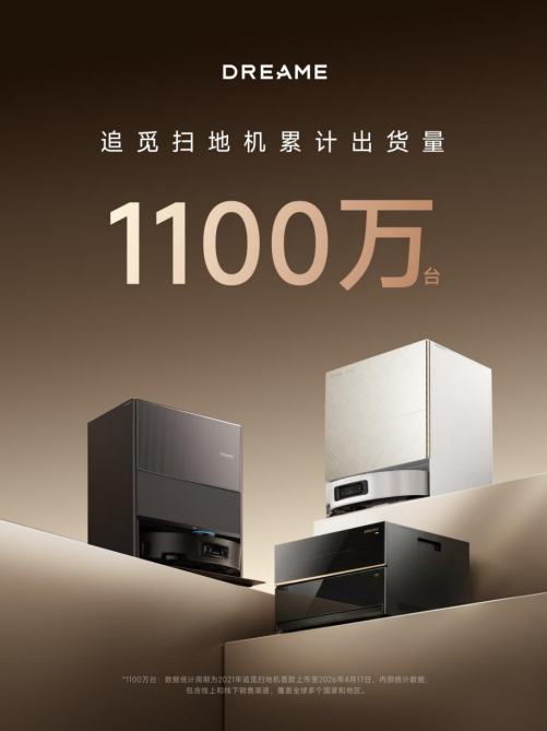 全球出货量超1100万台，追觅扫地机以第一增速领跑市场！
